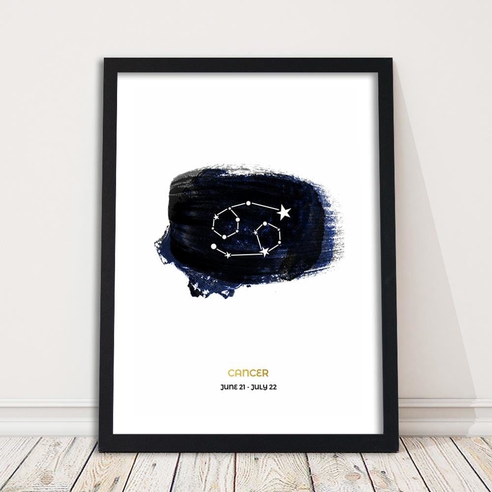 Glezna melnā rāmī - Zodiac Sign Cancer Home Trends