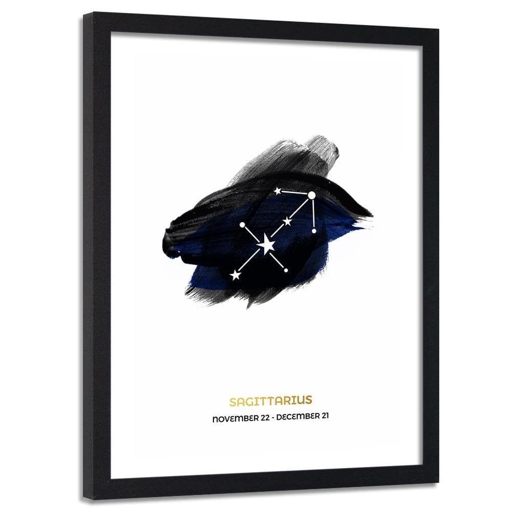Glezna melnā rāmī - Zodiac Sign Sagittarius Home Trends
