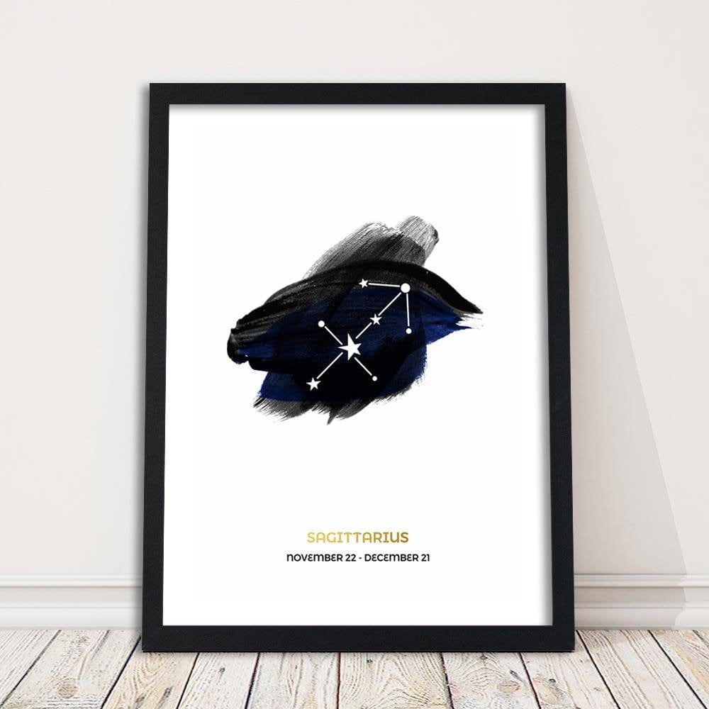 Glezna melnā rāmī - Zodiac Sign Sagittarius Home Trends
