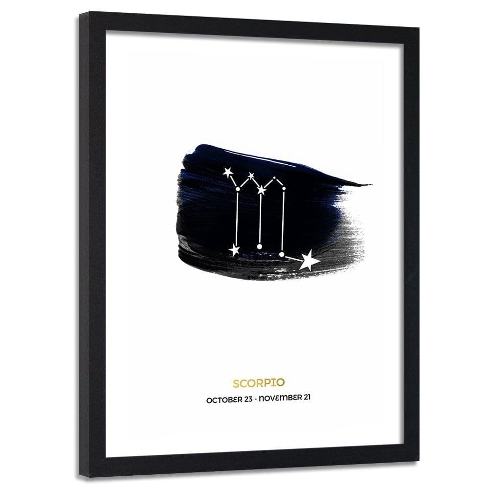 Glezna melnā rāmī - Zodiac Sign Scorpio Home Trends