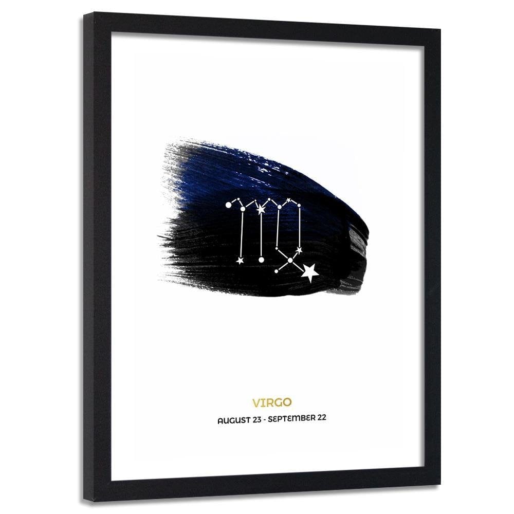 Glezna melnā rāmī - Zodiac Sign Virgo Home Trends