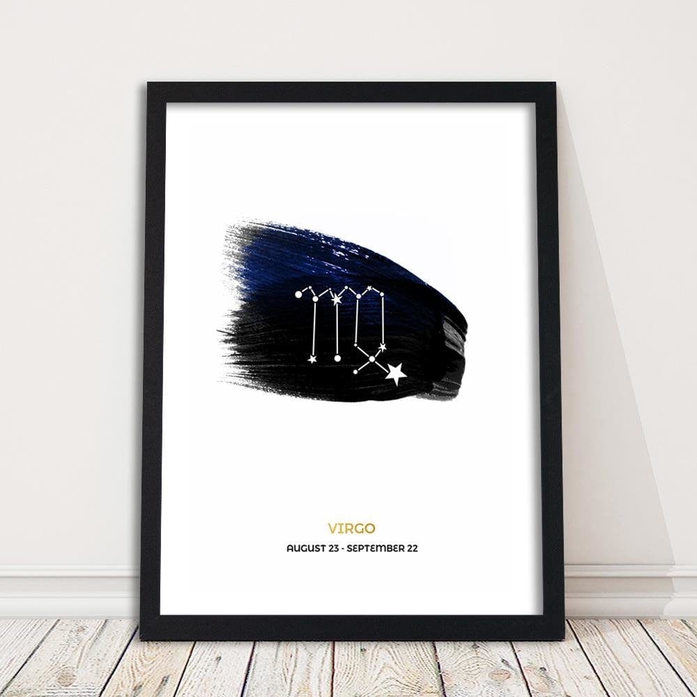 Glezna melnā rāmī - Zodiac Sign Virgo Home Trends