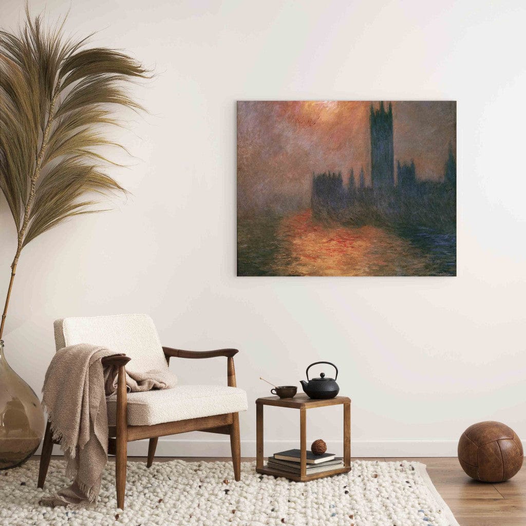 Gleznas reprodukcija - Claude Monet - Le Parlement, coucher de soleil G-ART