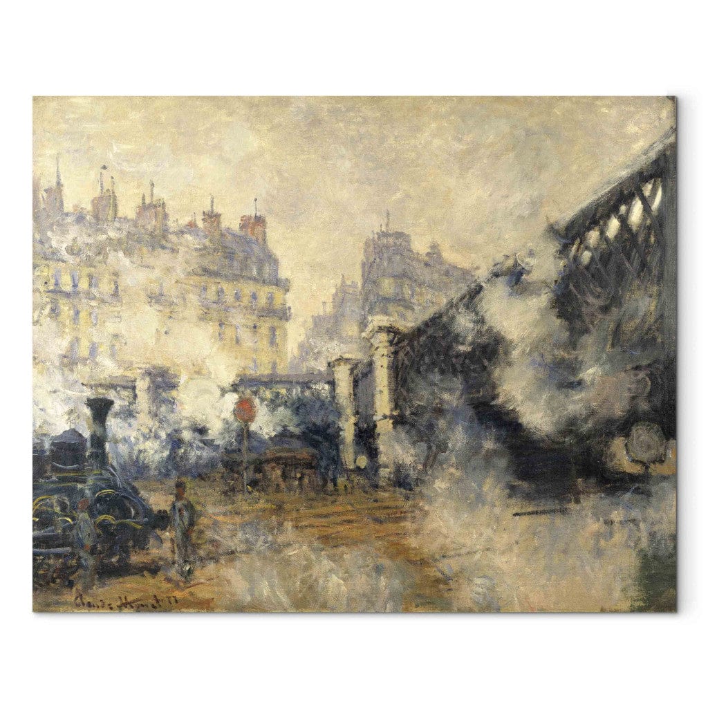 Gleznas reprodukcija - Claude Monet - Le Pont de l'Europe -Gare Saint Lazare a Paris G-ART