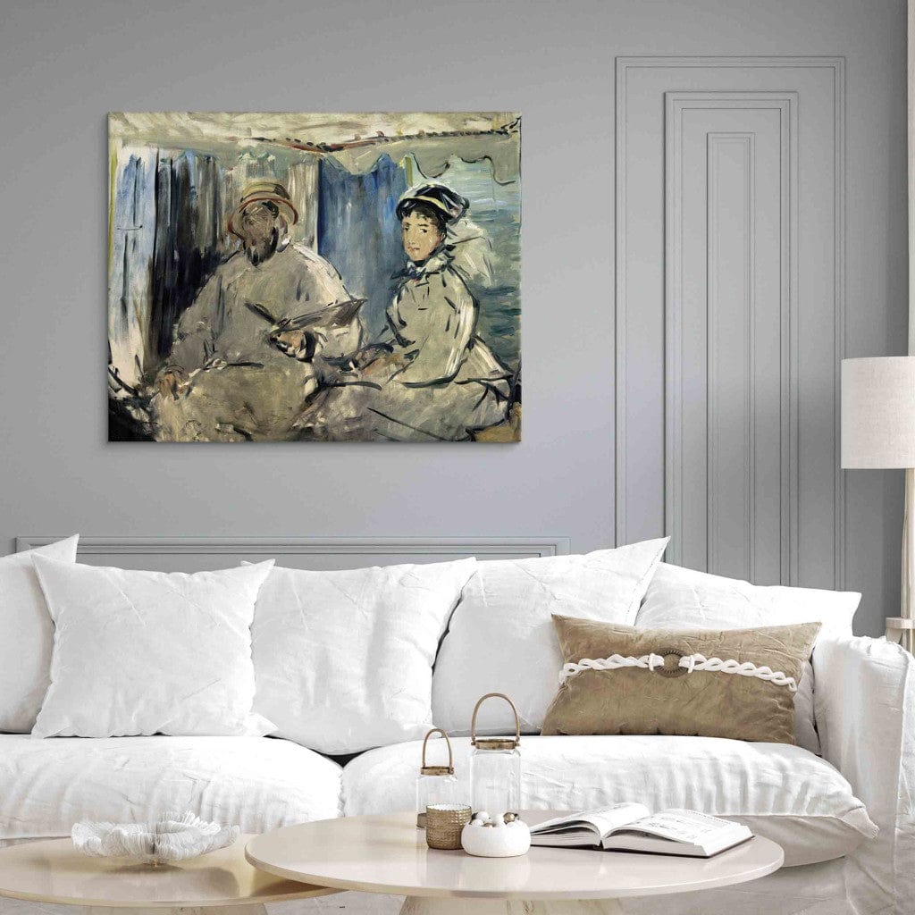Gleznas reprodukcija - Claude Monet - Monet peignant dans son atelier G-ART