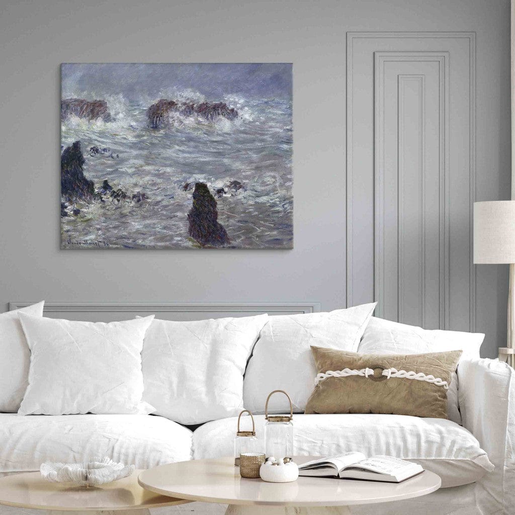 Gleznas reprodukcija - Claude Monet - Storm, off the Coast of Belle -Ile G-ART