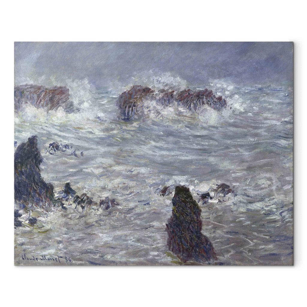 Gleznas reprodukcija - Claude Monet - Storm, off the Coast of Belle -Ile G-ART