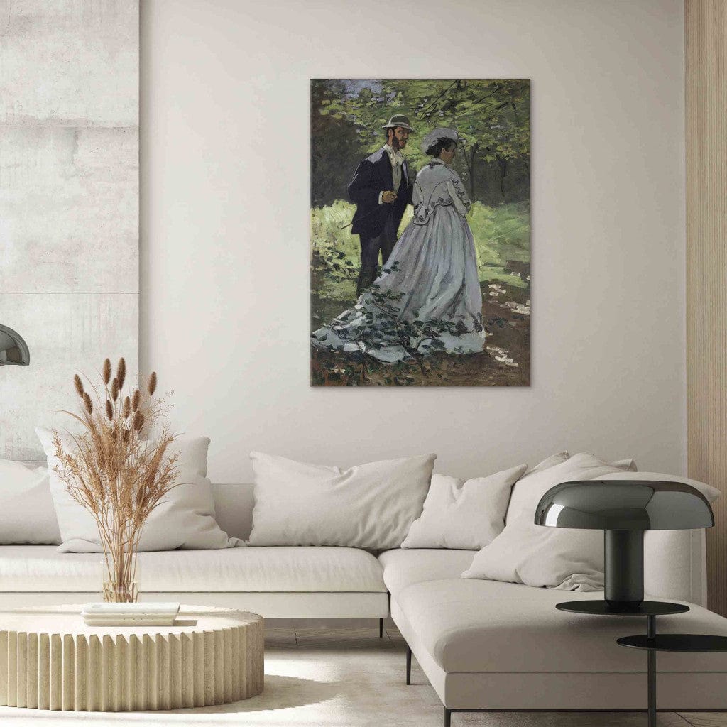 Gleznas reprodukcija - Claude Monet - The Promenaders, or Bazille and Camille G-ART