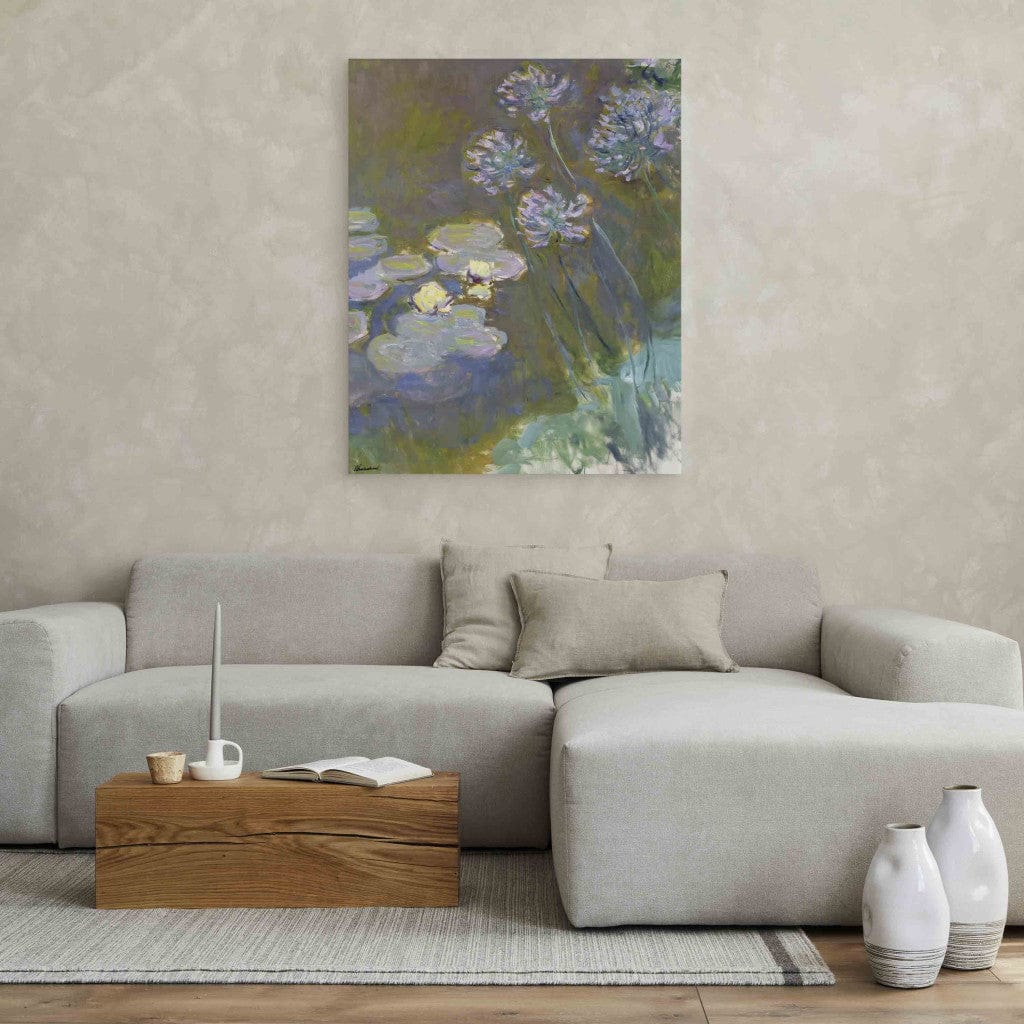 Gleznas reprodukcija - Claude Monet - Water -lilies and Agapanthus G-ART