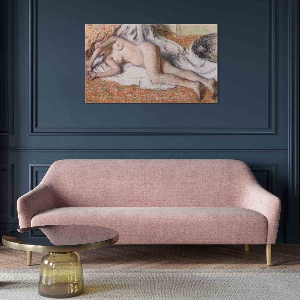 Gleznas reprodukcija - Edgar Degas - After the Bath or, Reclining Nude G-ART