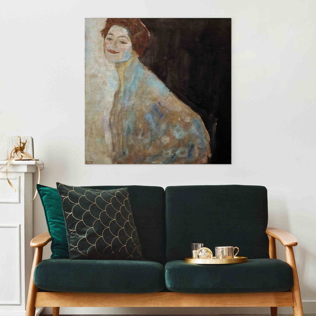 Gleznas reprodukcija - Gustav Klimt - Damenbildnis in Weiss G-ART