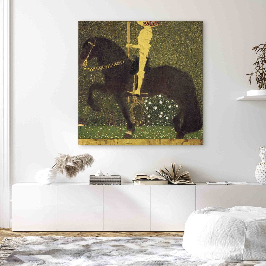 Gleznas reprodukcija - Gustav Klimt - Das Leben ein Kampf (Ritter, Der goldene Ritter) G-ART