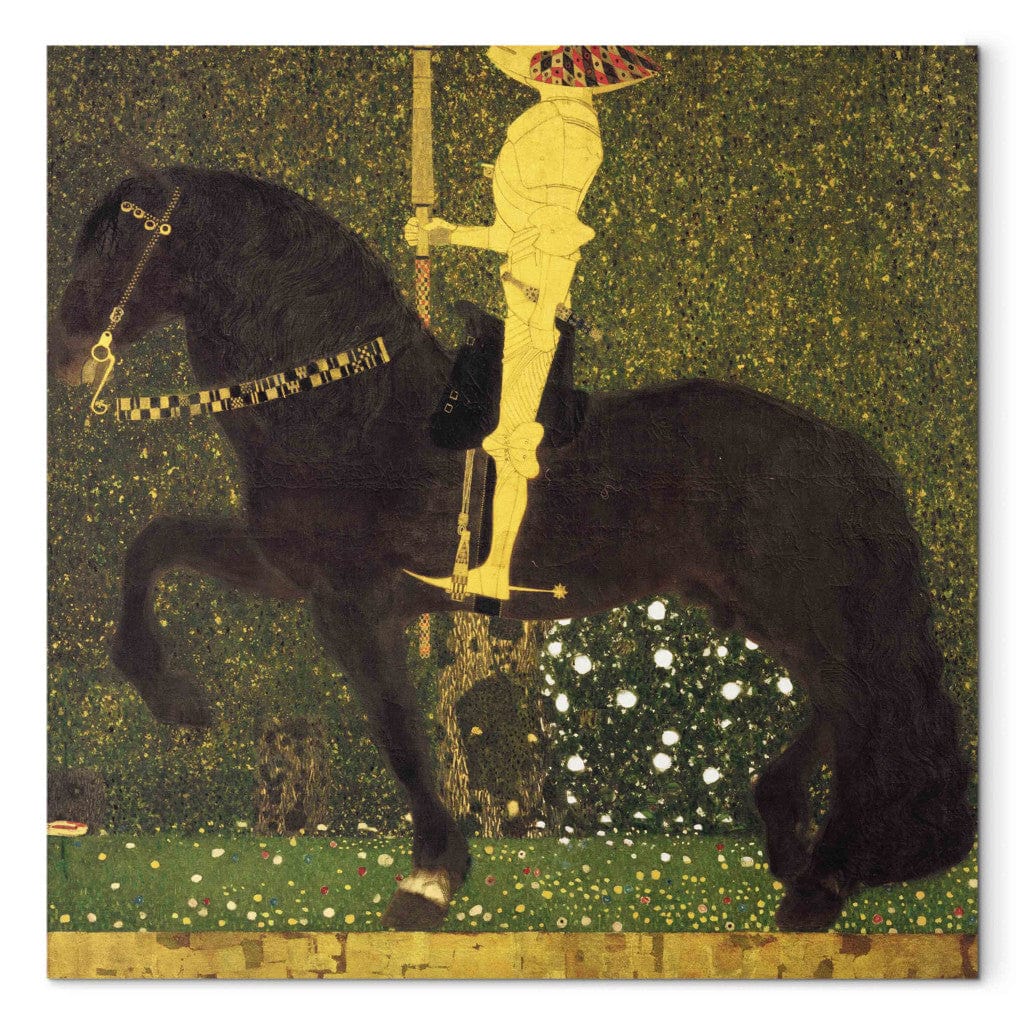 Gleznas reprodukcija - Gustav Klimt - Das Leben ein Kampf (Ritter, Der goldene Ritter) G-ART