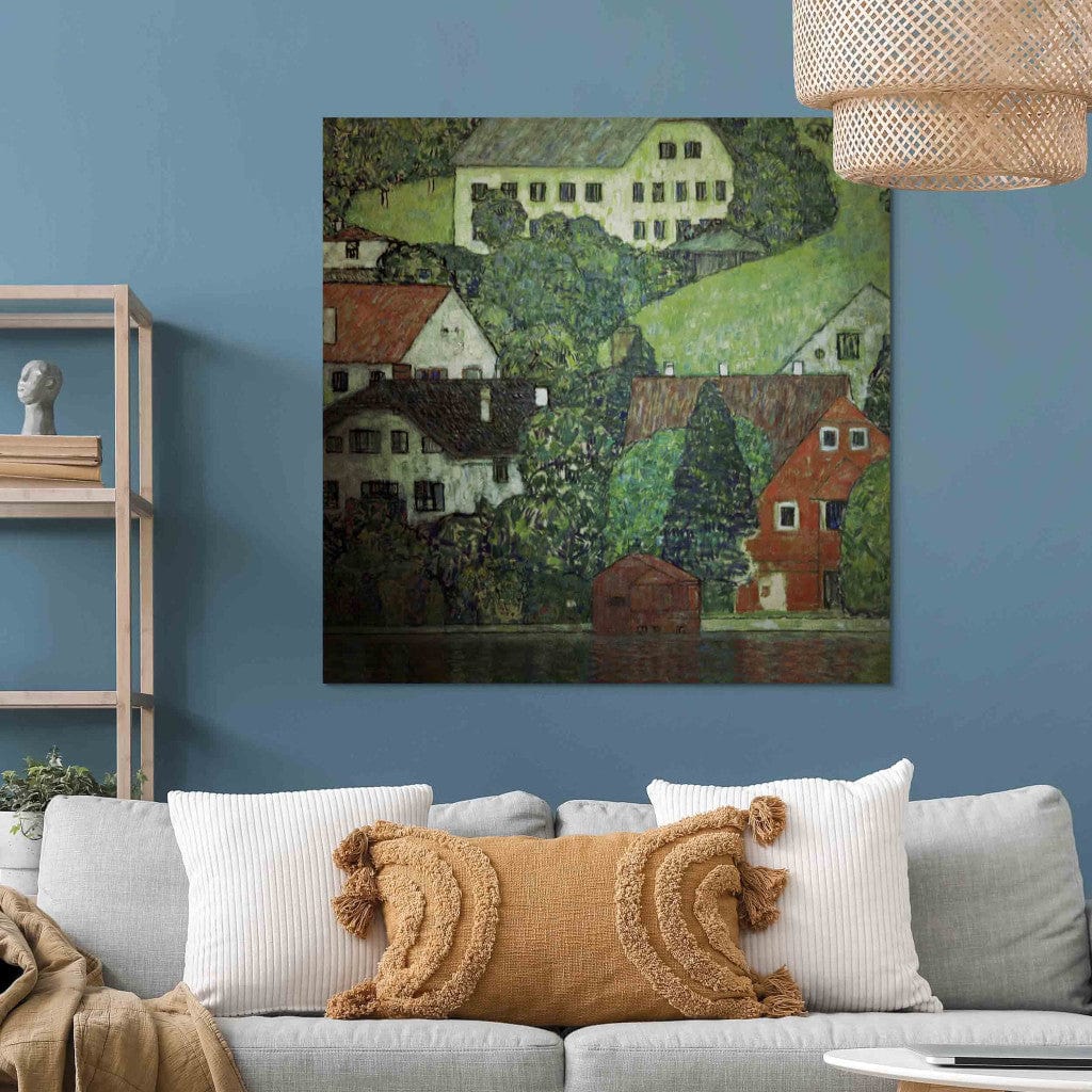 Gleznas reprodukcija - Gustav Klimt - Häuser in Unterach am Attersee G-ART