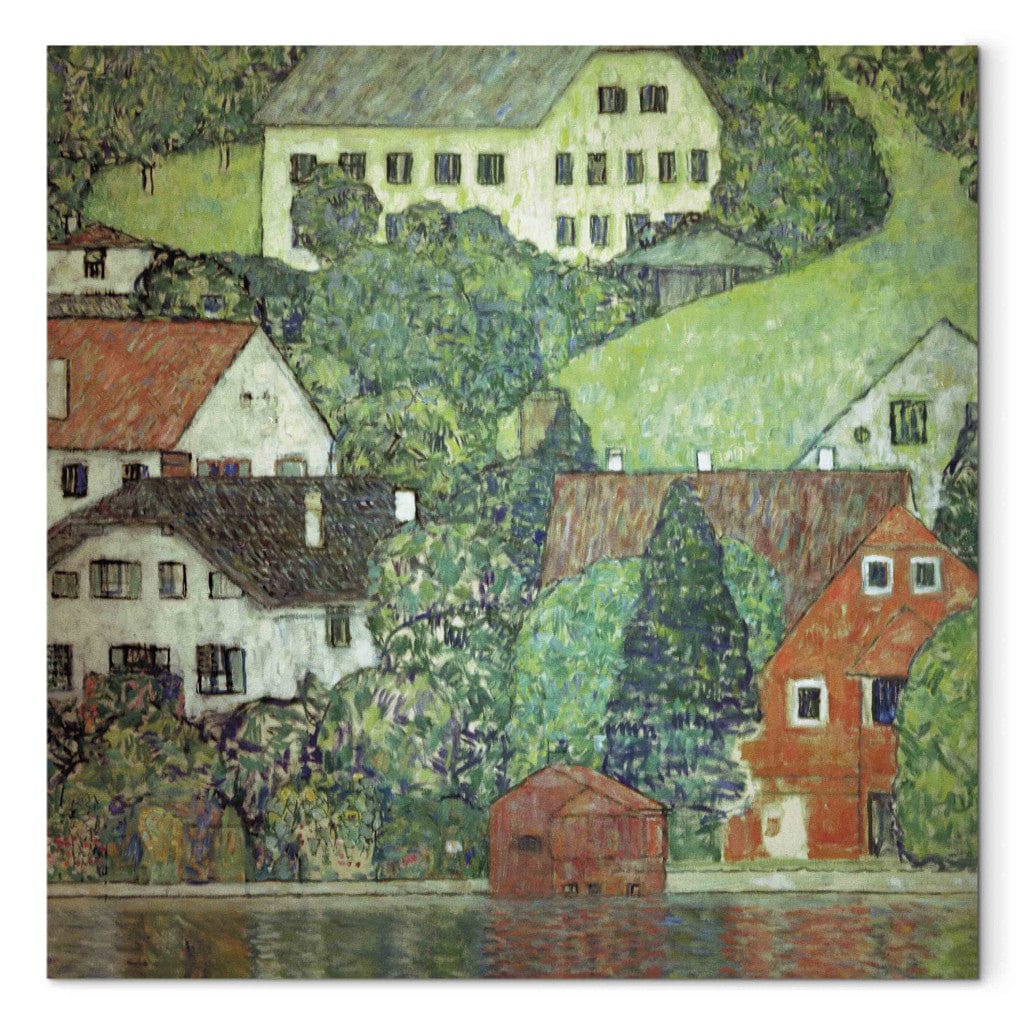 Gleznas reprodukcija - Gustav Klimt - Häuser in Unterach am Attersee G-ART