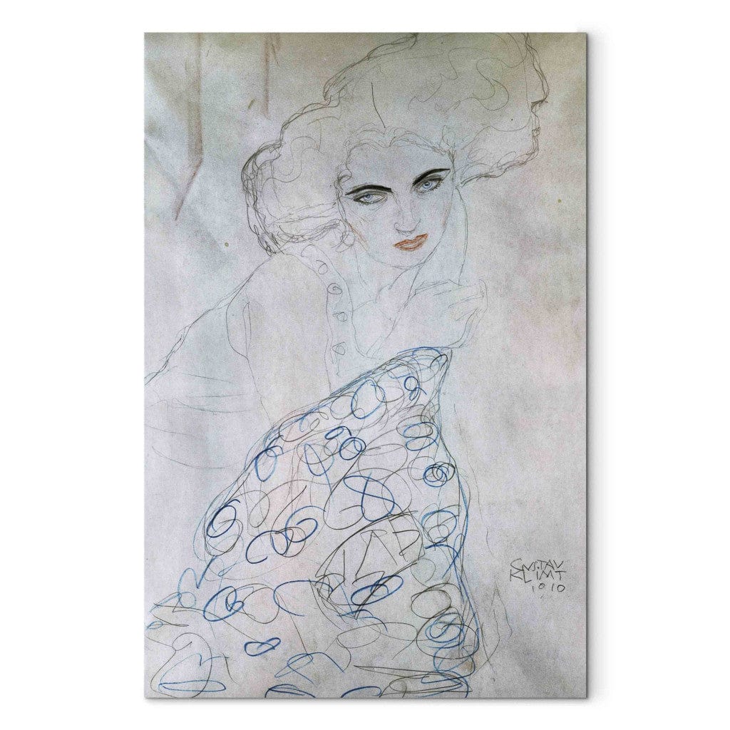 Gleznas reprodukcija - Gustav Klimt - Studie zu einem Damenporträt G-ART