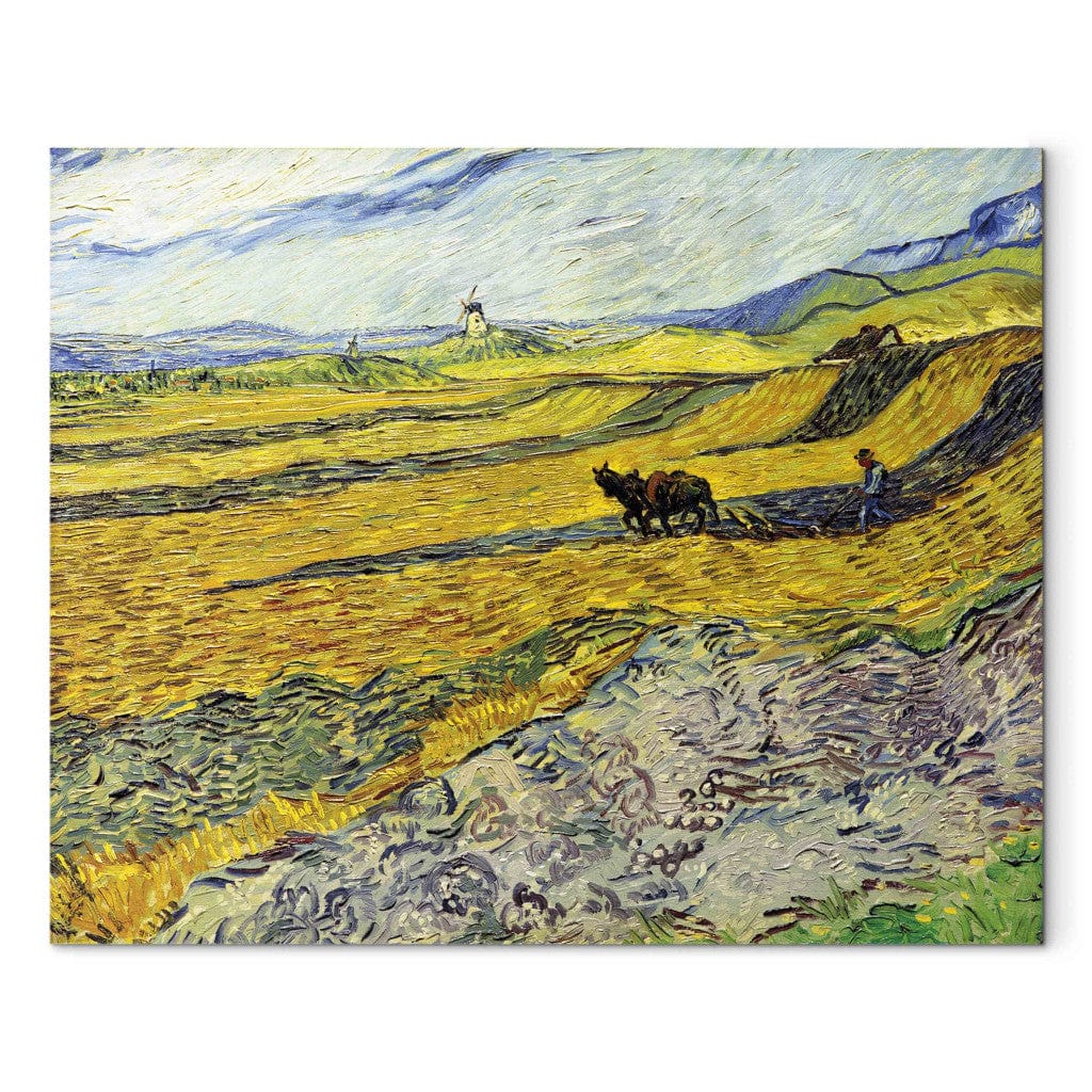 Gleznas reprodukcija - Vincent van Gogh - Enclosed Field with Ploughman G-ART