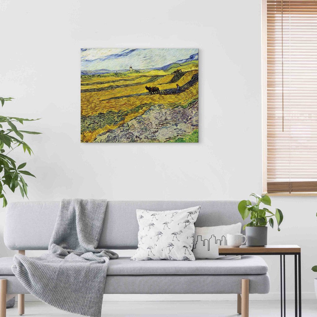 Gleznas reprodukcija - Vincent van Gogh - Enclosed Field with Ploughman G-ART