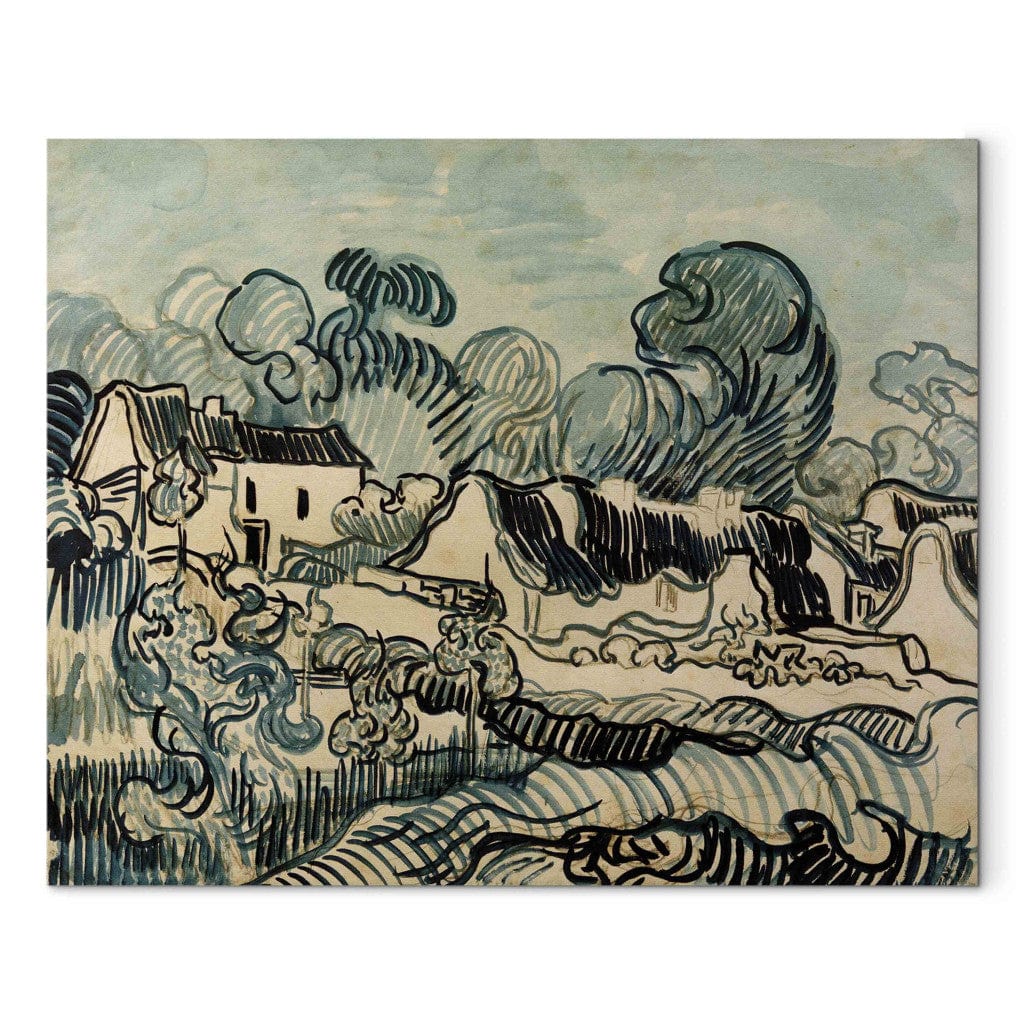 Gleznas reprodukcija - Vincent van Gogh - Landscape with Cottages G-ART