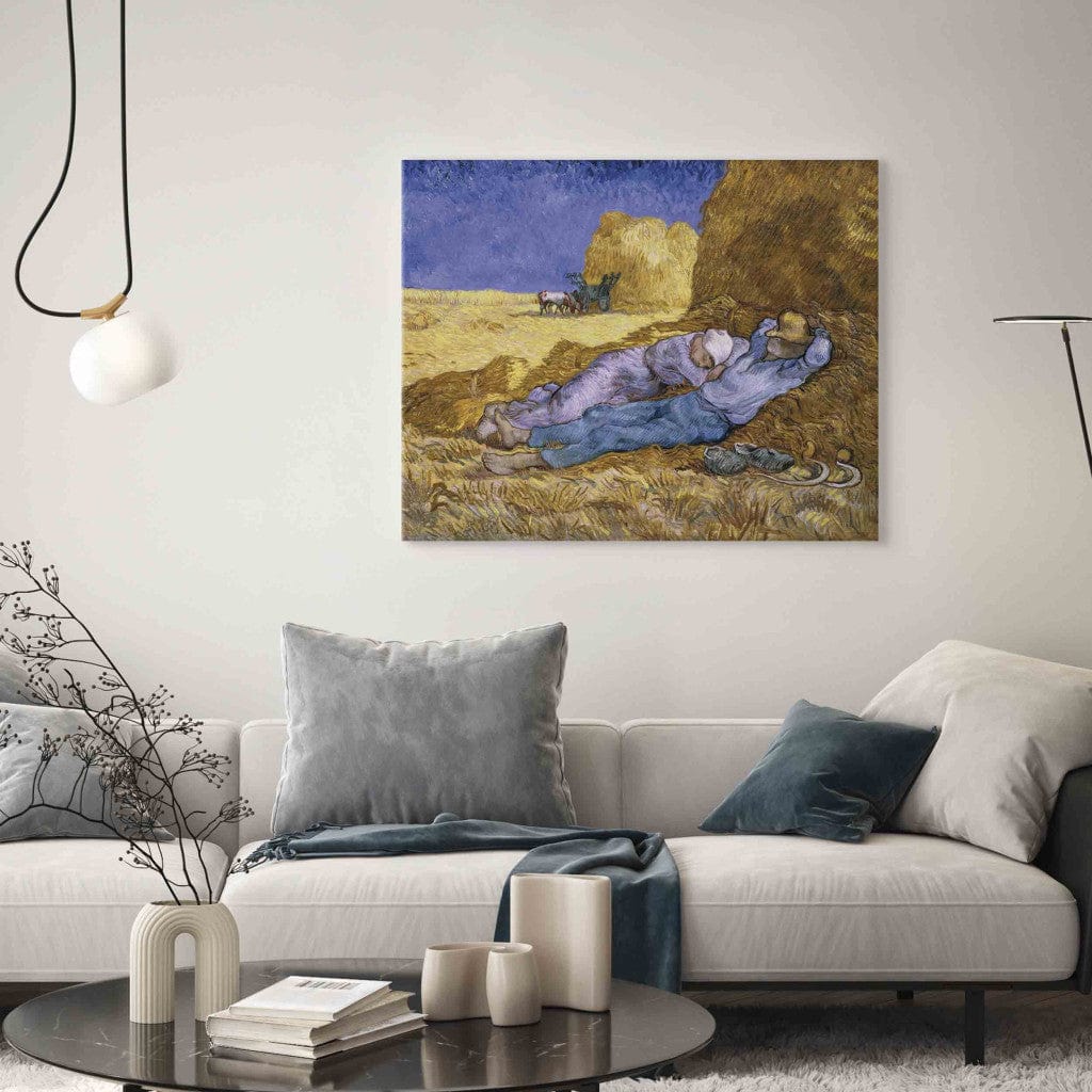 Gleznas reprodukcija - Vincent van Gogh - Noon, or The Siesta, after Millet G-ART