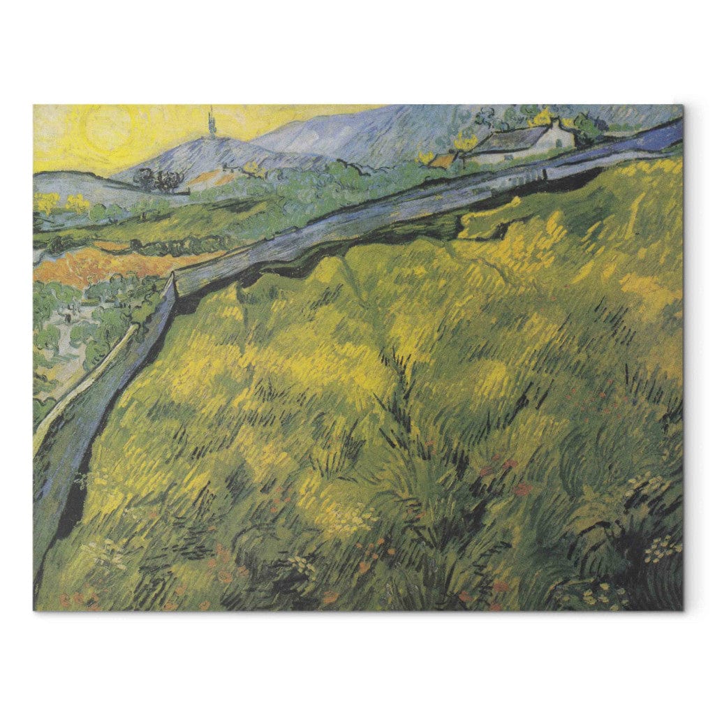 Gleznas reprodukcija - Vincent van Gogh - Saatfeld bei Sonnenaufgang G-ART