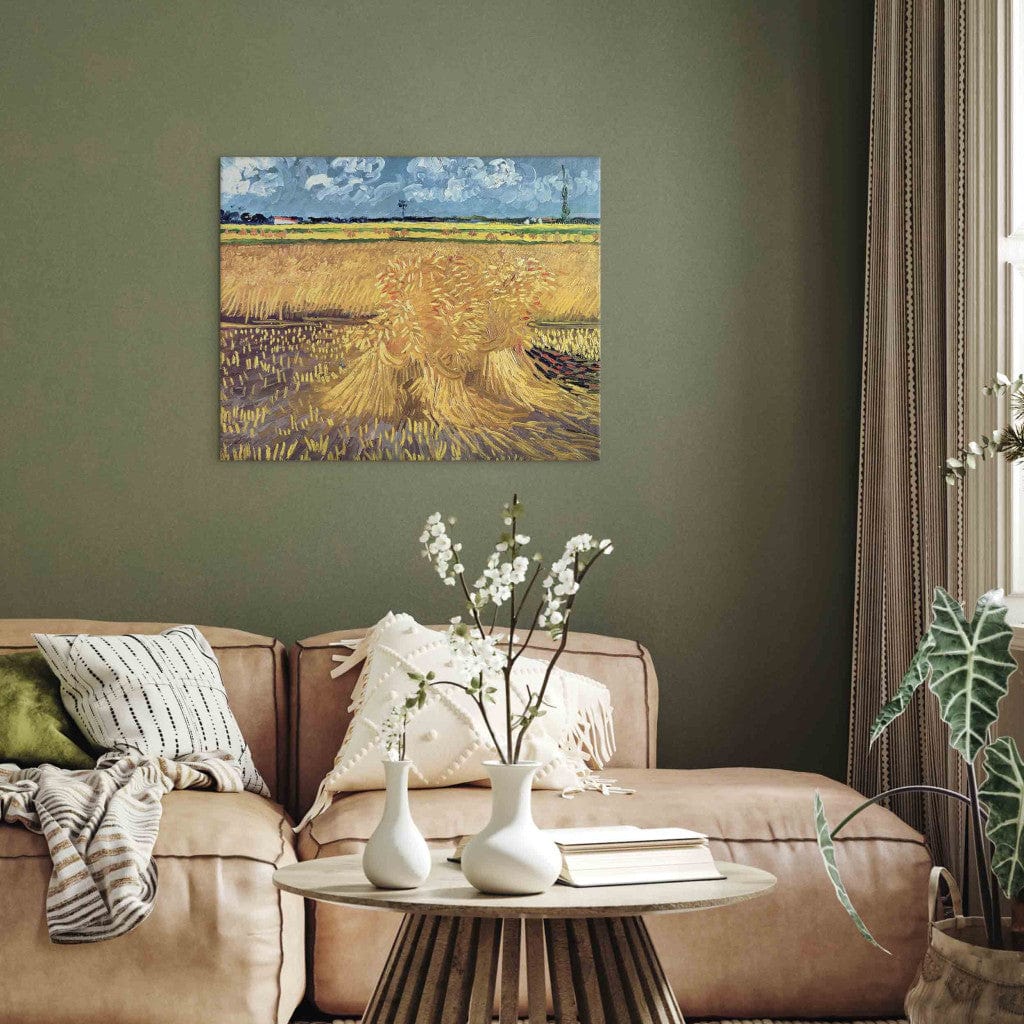 Gleznas reprodukcija - Vincent van Gogh - Wheatfield with Sheaves G-ART