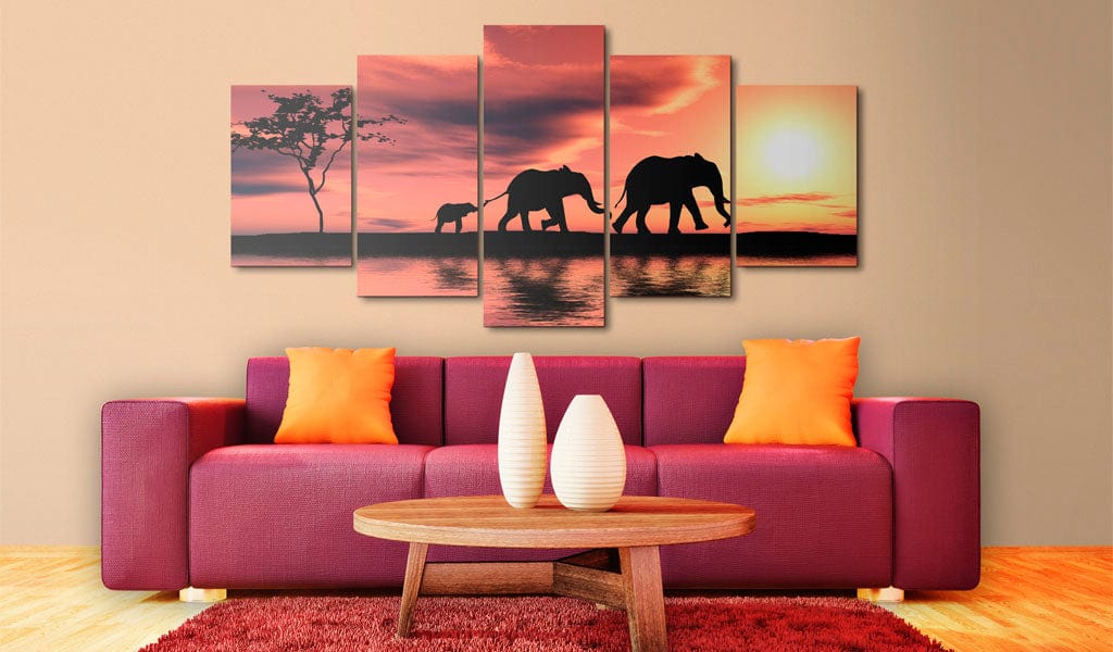 Glezna - Āfrikas ziloņu ģimene Home Trends