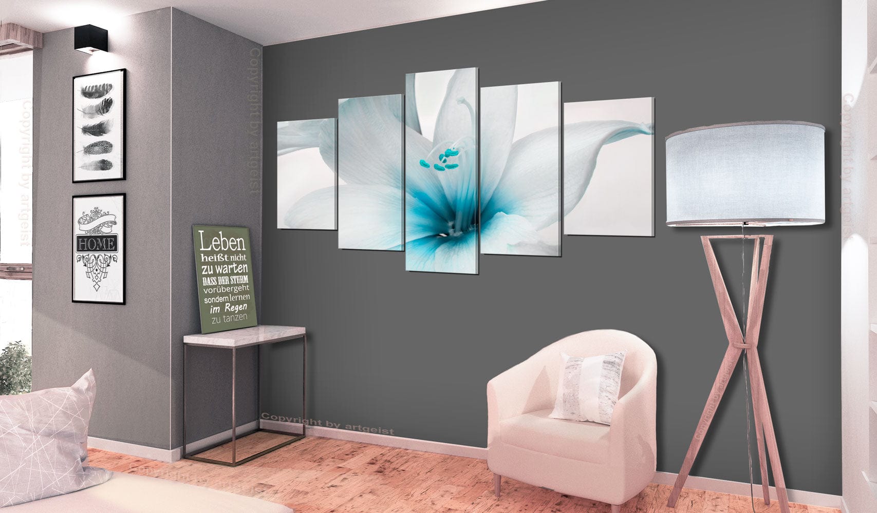 Glezna - Amarylis_ Blue Charm Home Trends