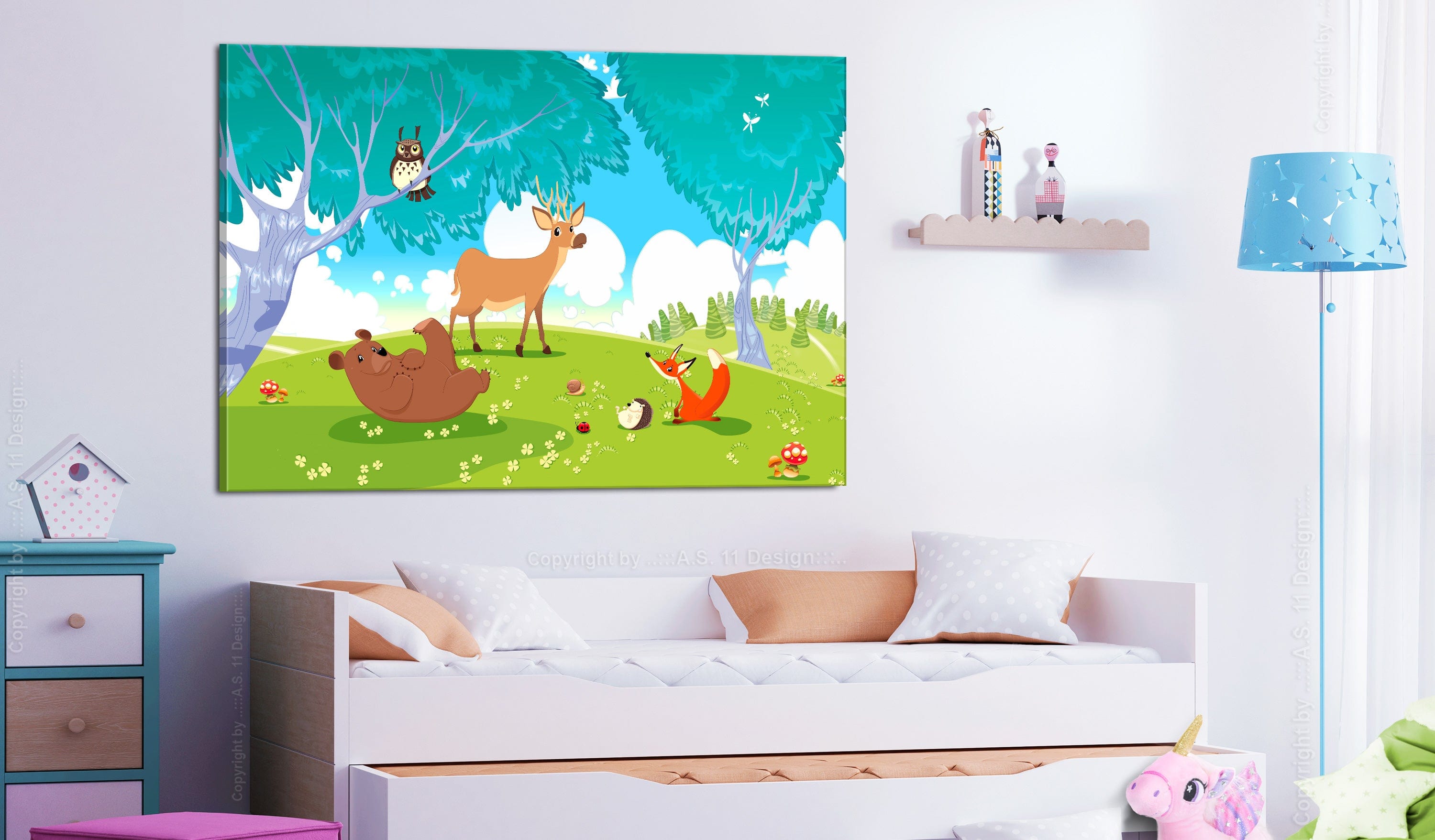 Glezna ar dabas tematiku - Draudzīgie dzīvnieki (1 daļa) plata Home Trends