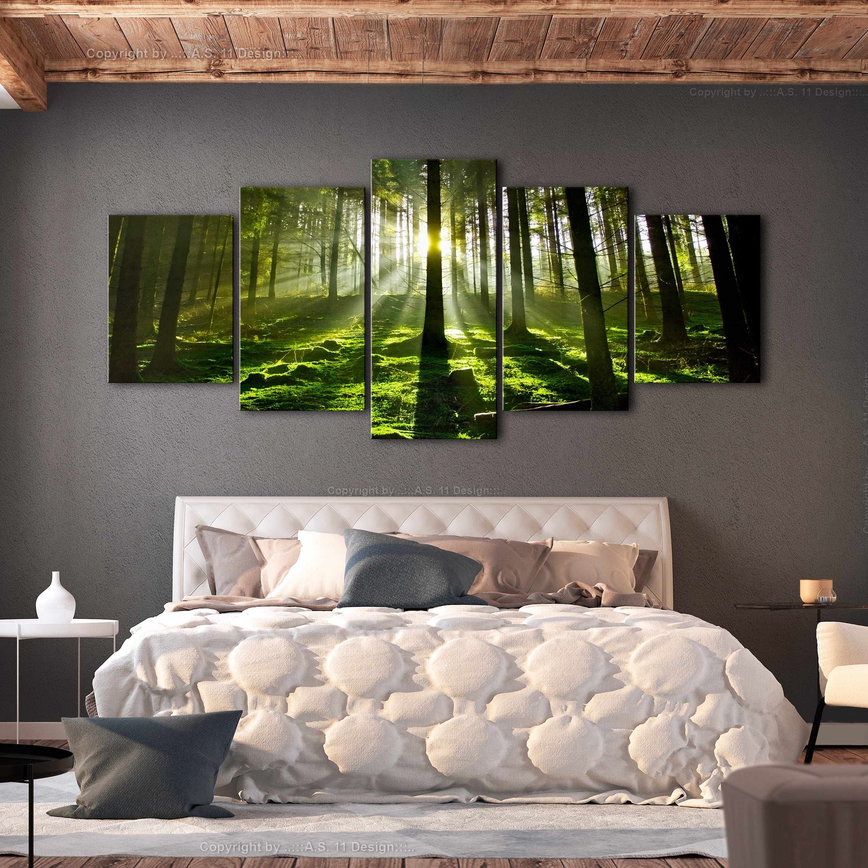 Glezna ar dabas tematiku - Miers (5 daļas) Plata 225x100 Home Trends