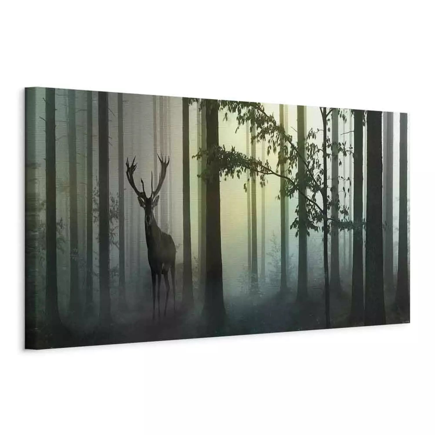 Kanva ar dabas tematiku - Rīts (1 daļa), zaļa krāsā, 149935 Home Trends