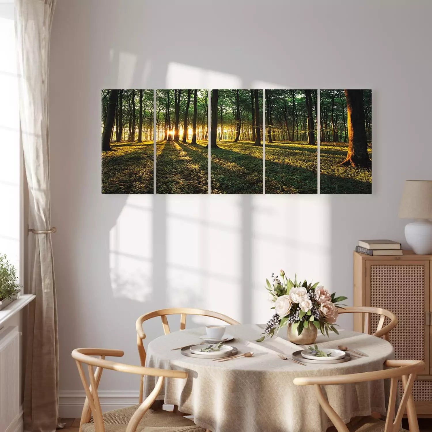 Kanva ar dabu - Ainava ar skatu uz saulainu mežu, 105758 200x80 Home Trends