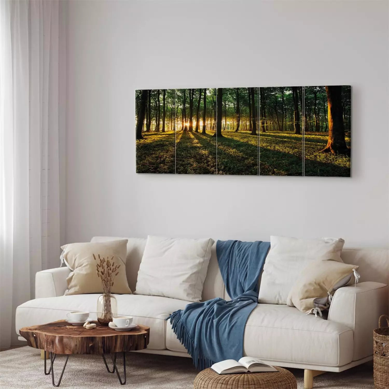 Kanva ar dabu - Ainava ar skatu uz saulainu mežu, 105758 200x80 Home Trends