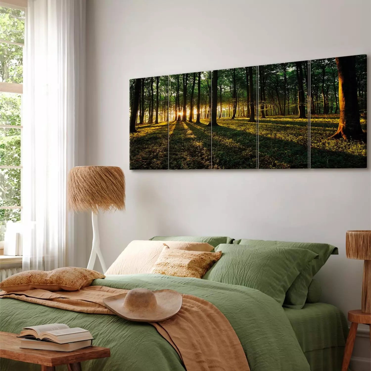 Kanva ar dabu - Ainava ar skatu uz saulainu mežu, 105758 200x80 Home Trends