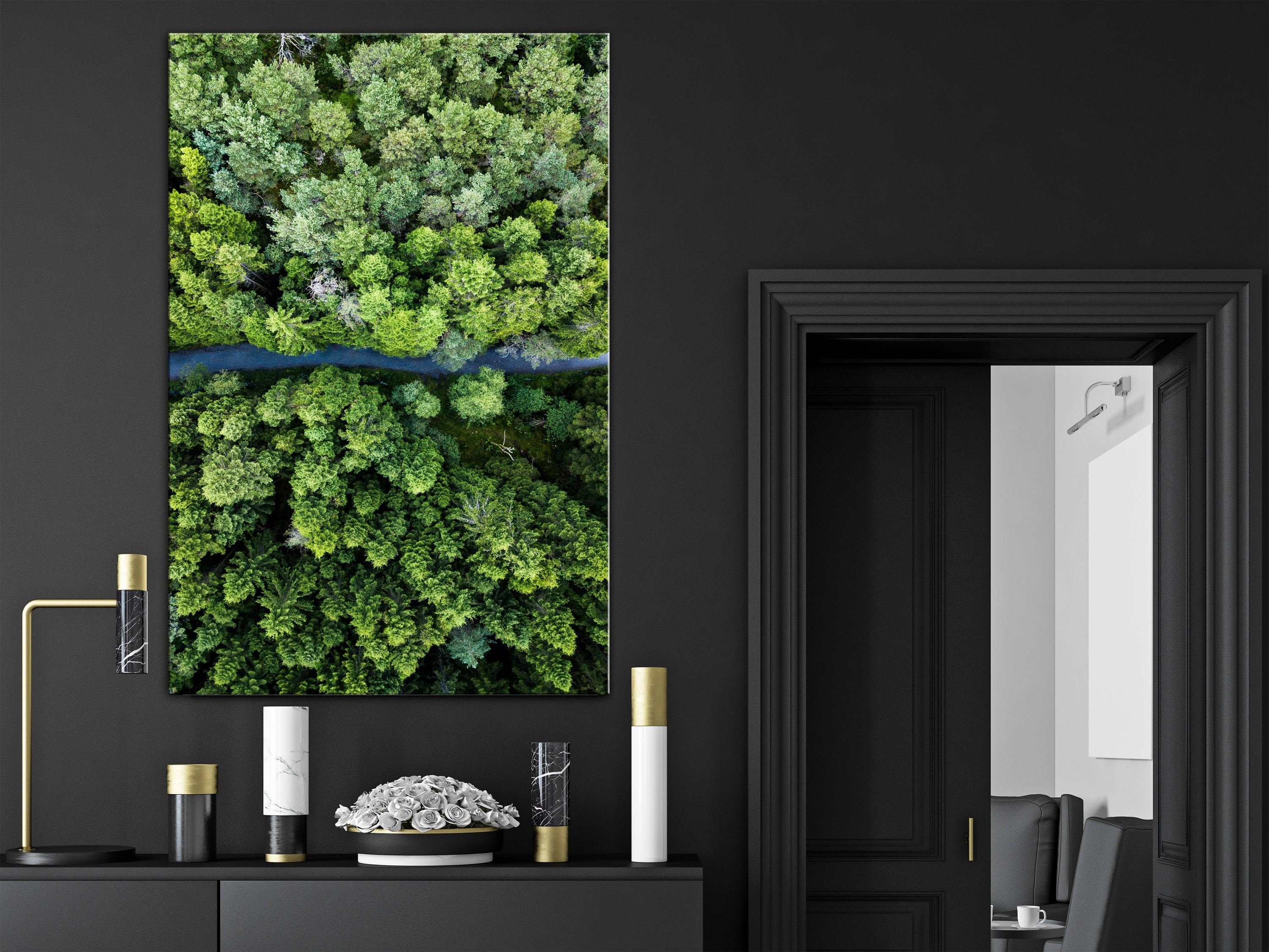 Glezna ar dabu - Ceļš cauri mežam (1 daļa) Vertikāla Home Trends