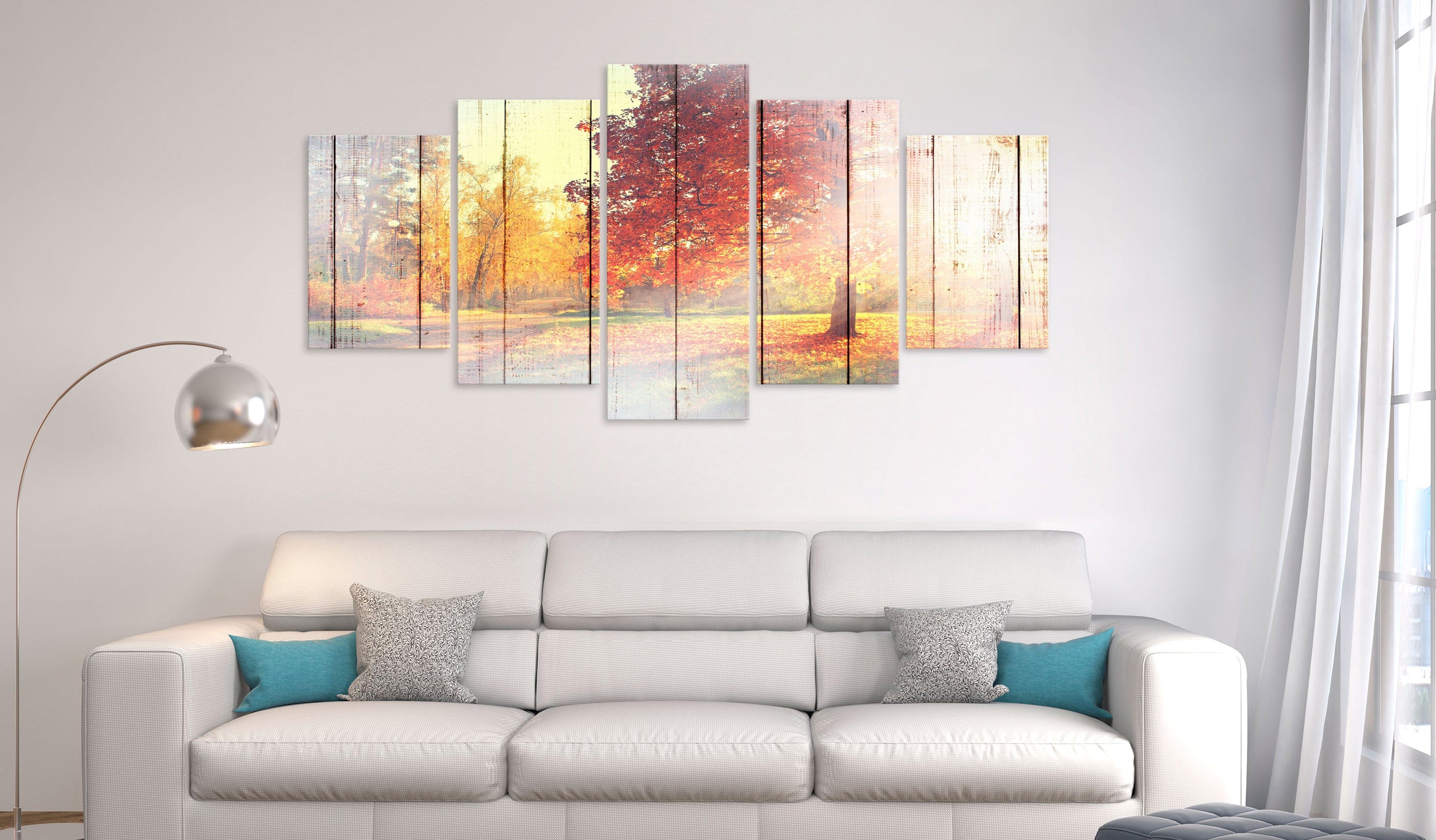 Glezna ar dabu - Rudens saule (5 daļas) Plata Home Trends