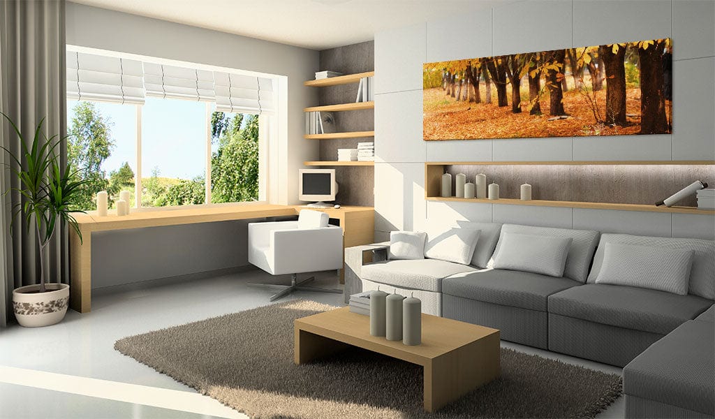 Glezna ar meža motīvu - Ar zelta lapām noklāts parks Home Trends