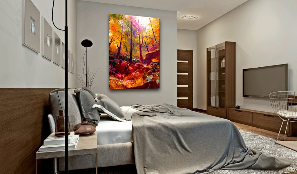 Glezna ar meža motīvu - Uzzīmēts mežs (vertikāla, 1 daļa) Home Trends