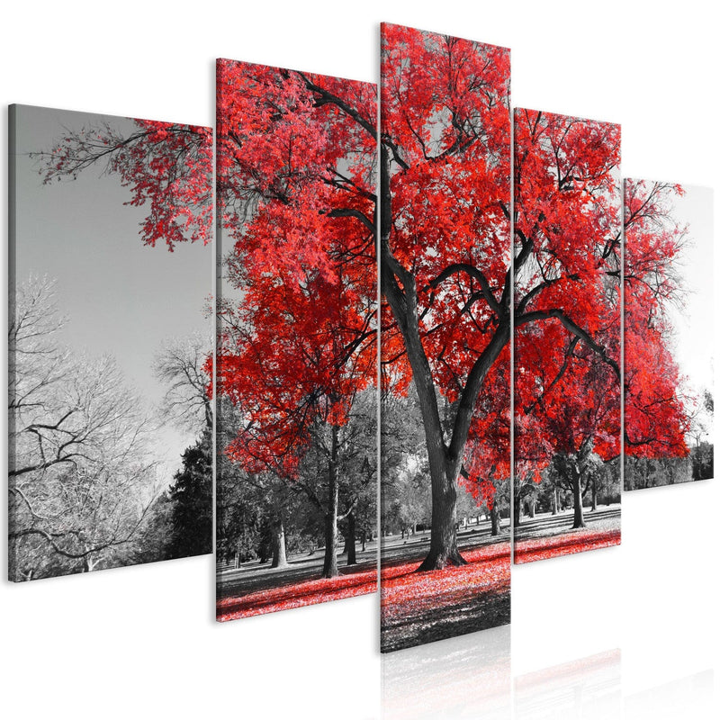 Glezna ar rudens skatu - Rudens parkā (5 daļas), horizontāla Home Trends
