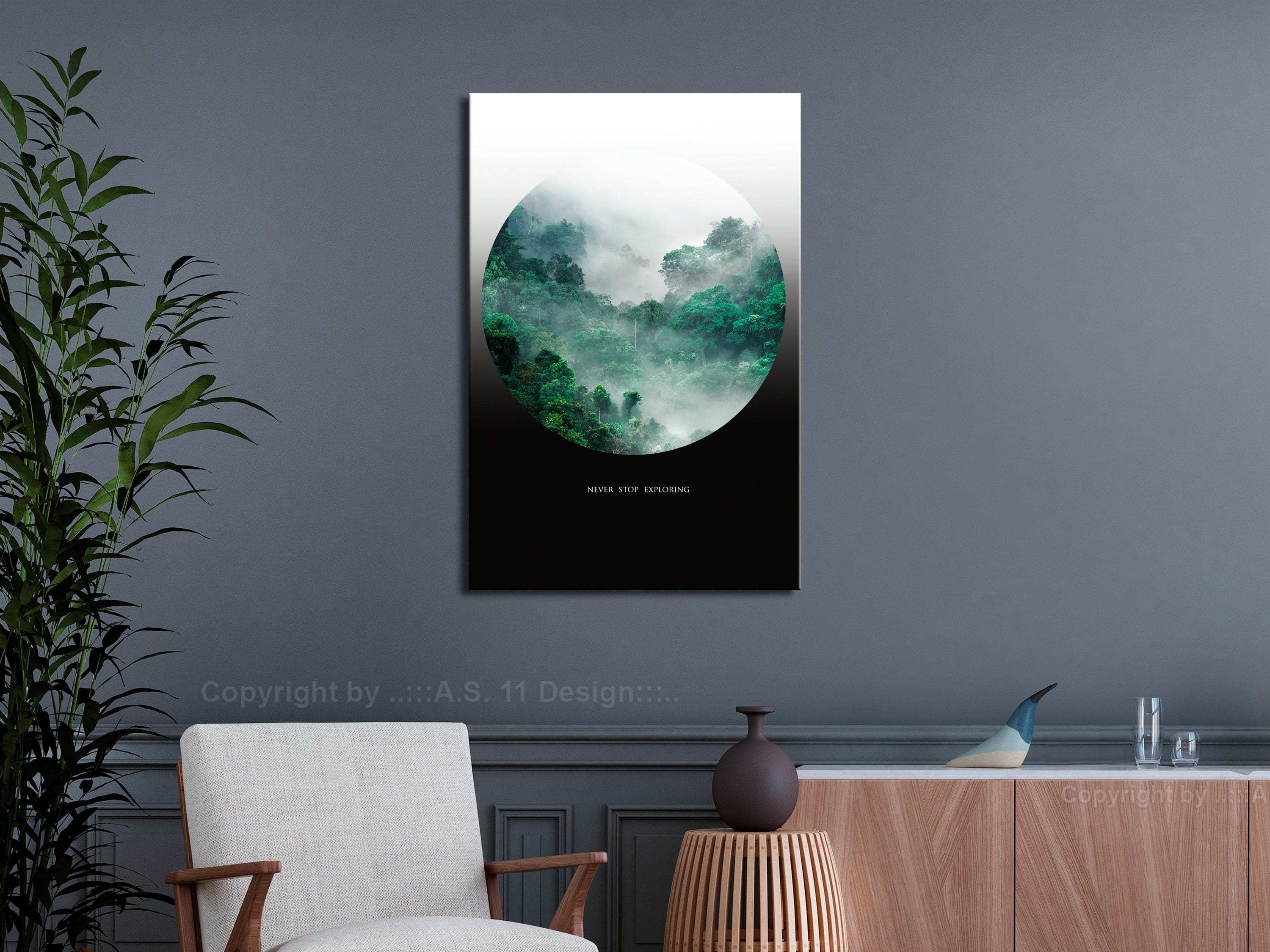Glezna ar skaistu dabu - Never Stop Exploring (1 Part) Vertical Home Trends
