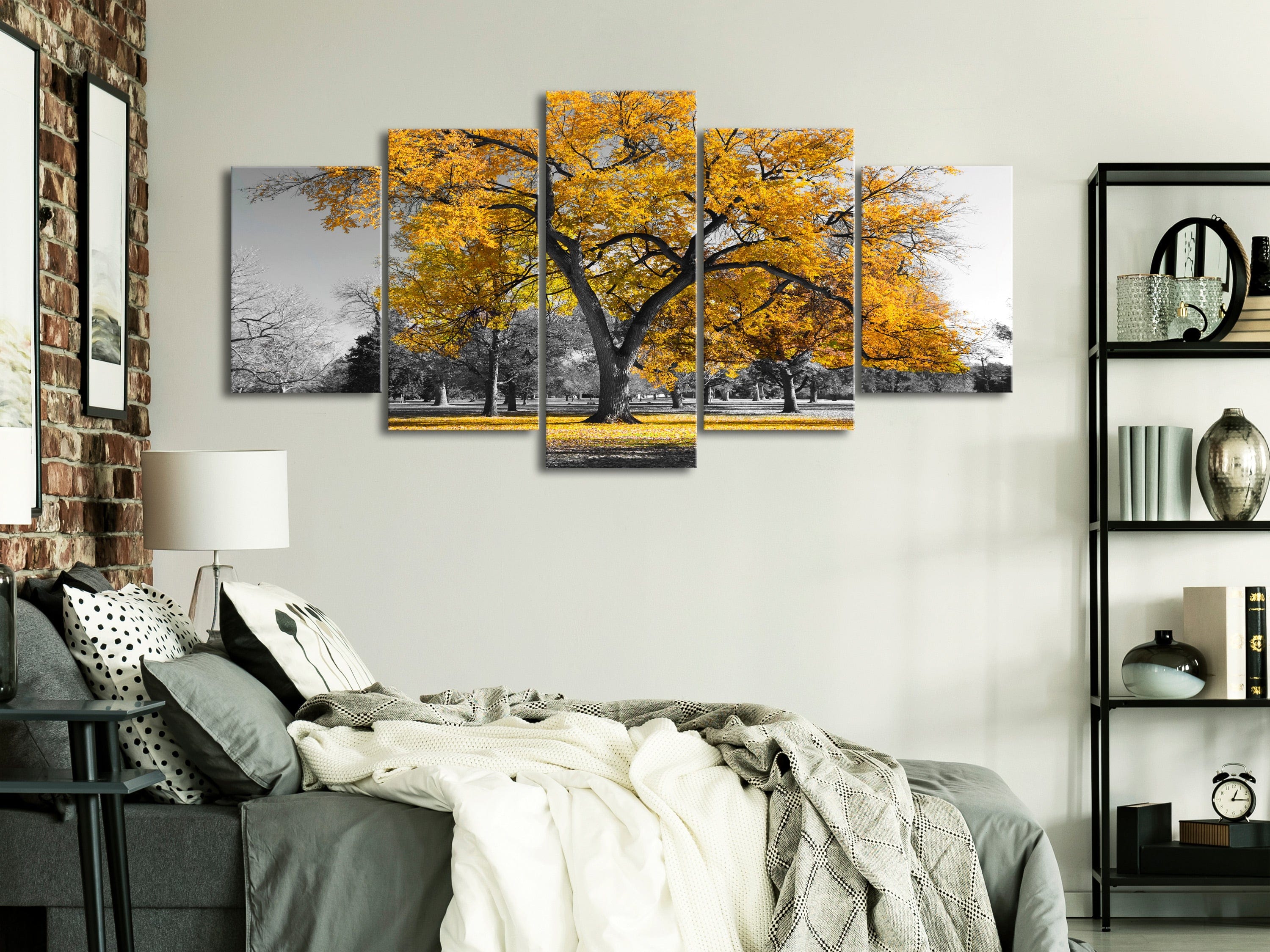 Glezna - Autumn in the Park (5 Parts) Wide Gold Home Trends