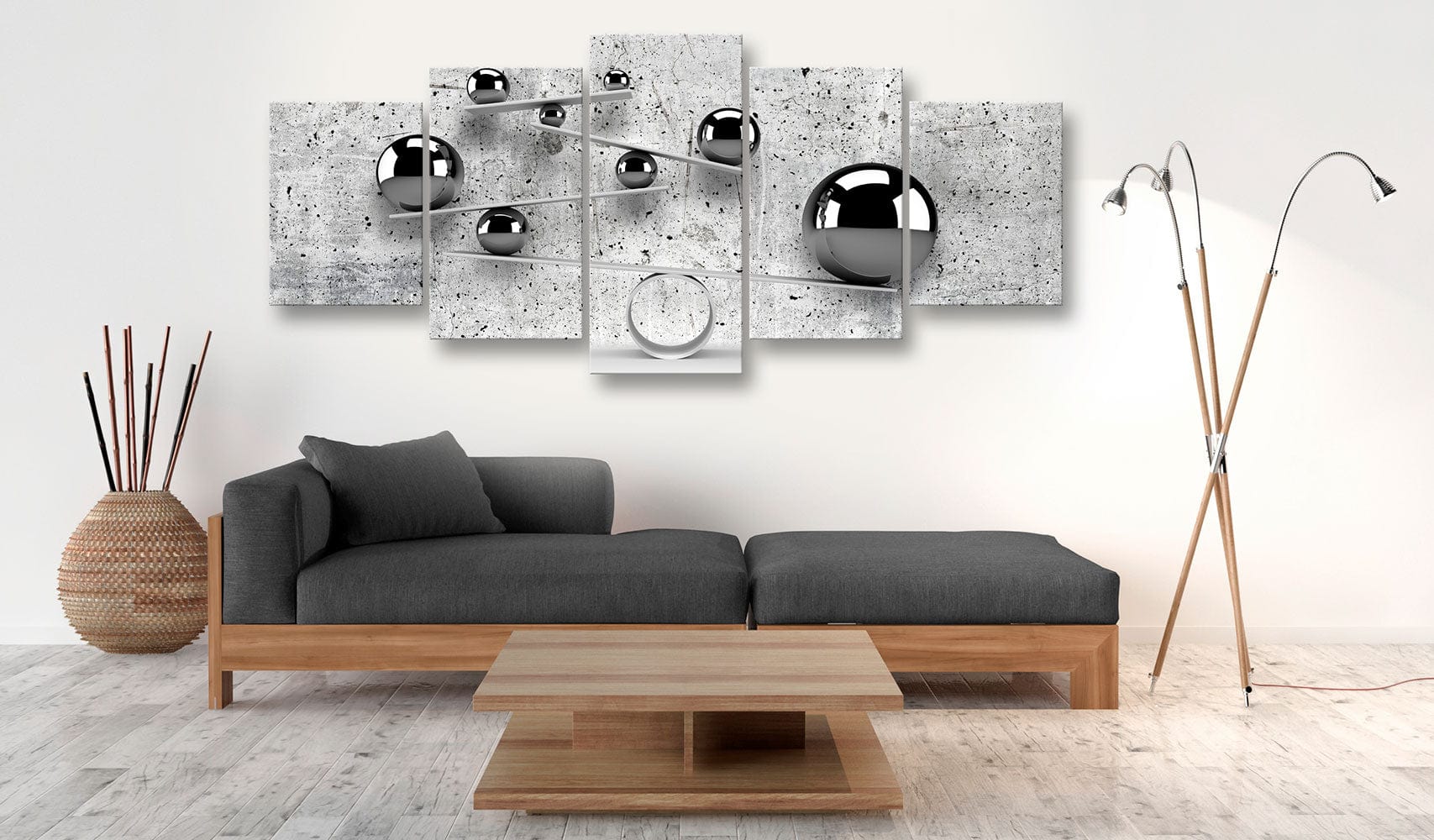 Glezna - Balls on Balance Beam (5 Parts) Wide 225x100 Home Trends