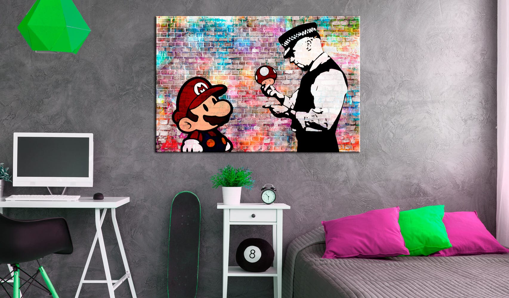 Glezna - Banksy_ Colourful Brick Home Trends