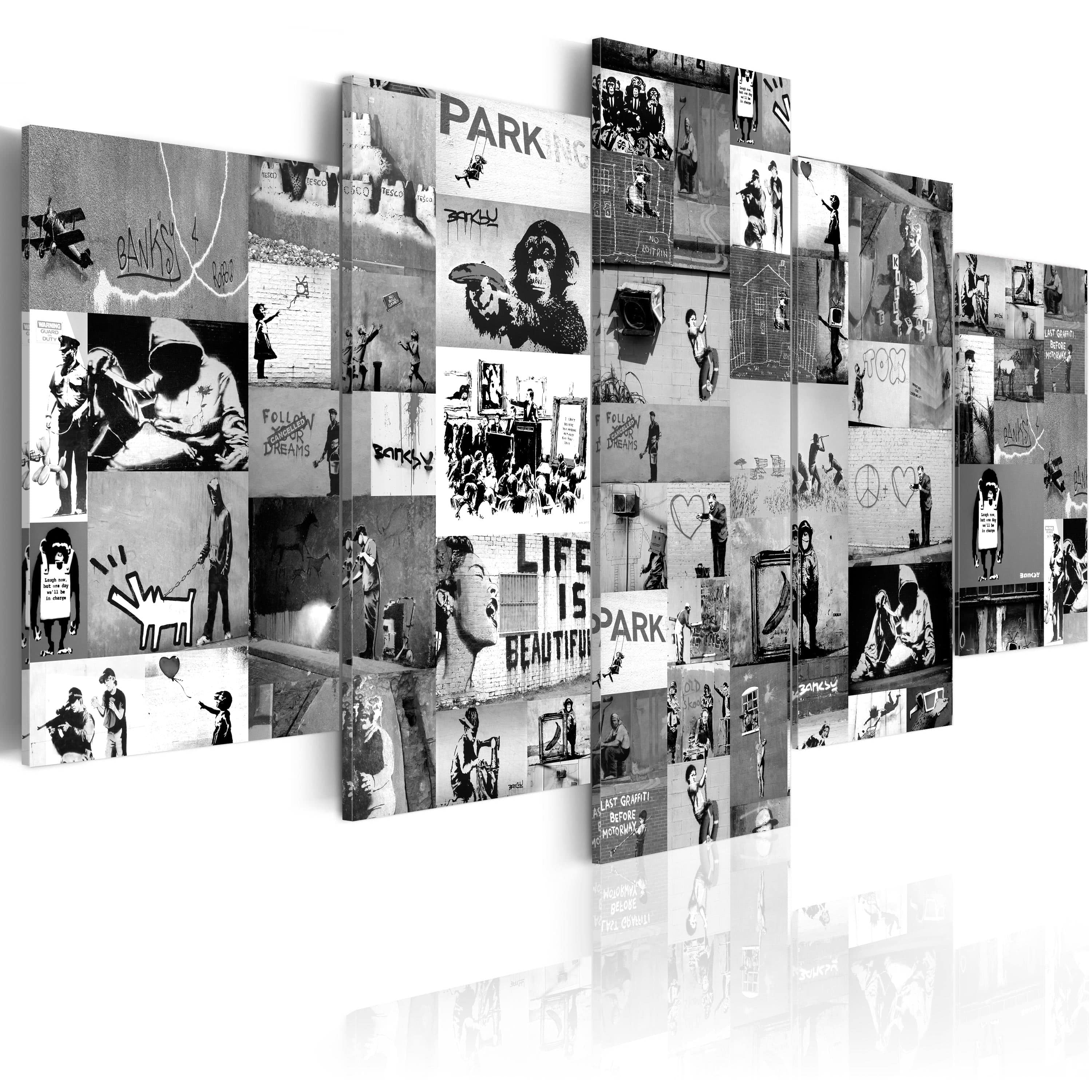 Glezna - Banksy_ Graffiti Collage IV Home Trends