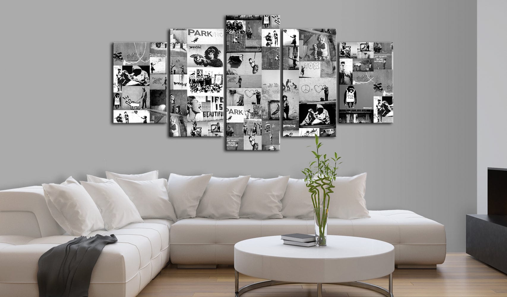 Glezna - Banksy_ Graffiti Collage IV Home Trends