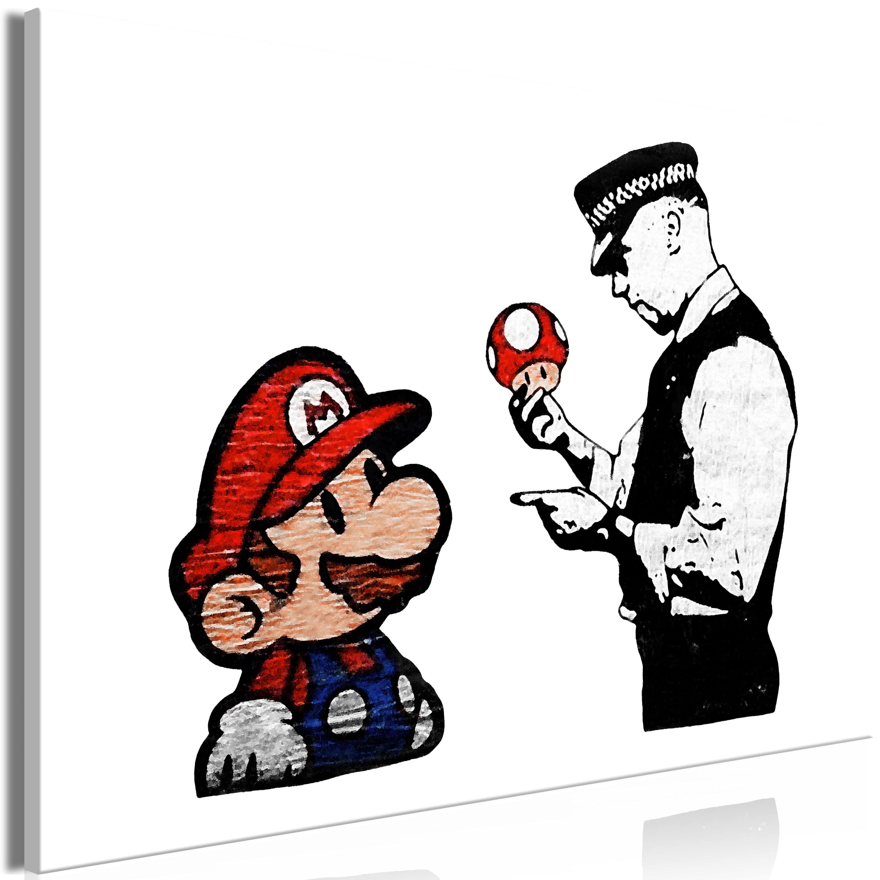 Glezna - Banksy_ Mushroom Picker (1 Part) Wide Home Trends