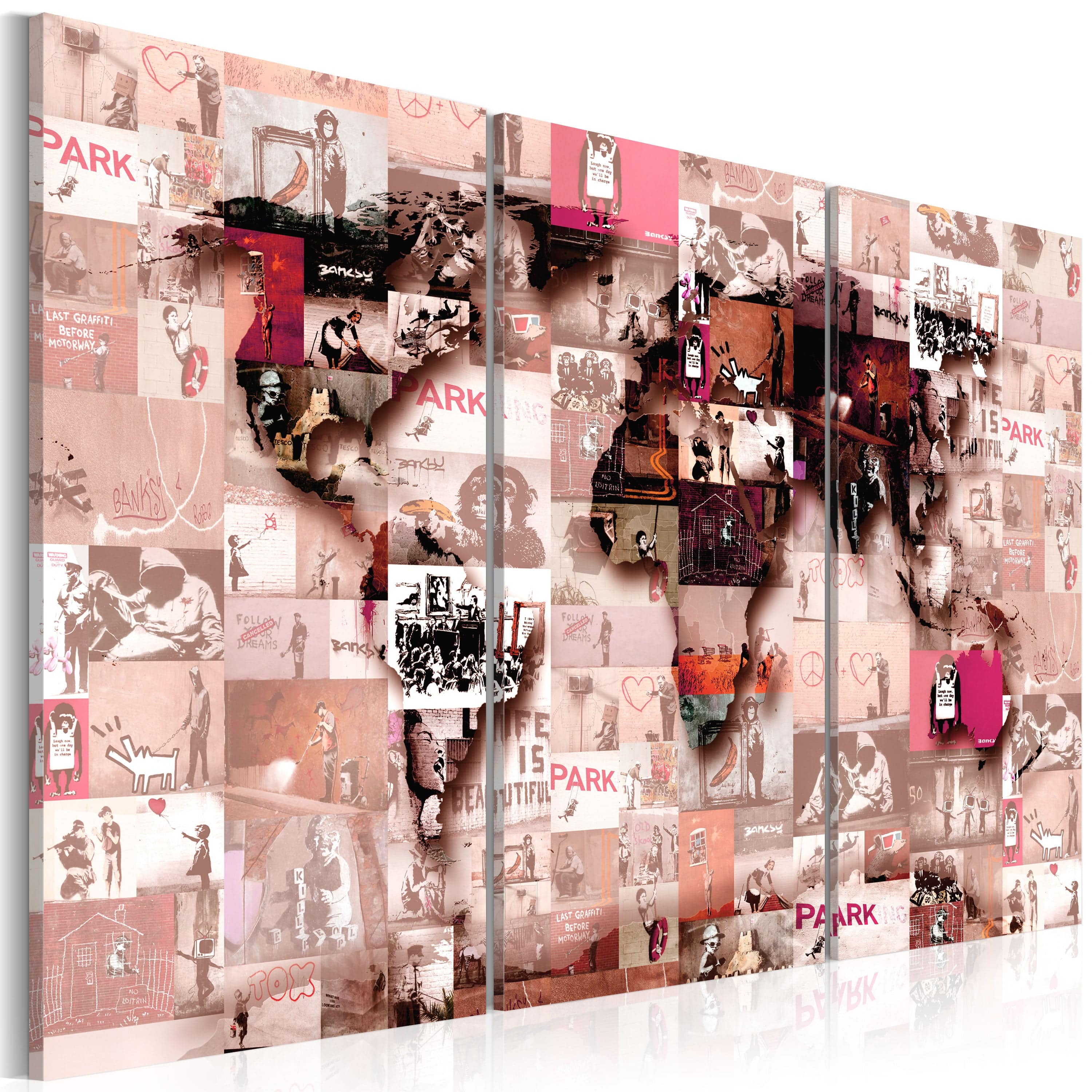 Glezna - Banksy Graffiti Collage Home Trends