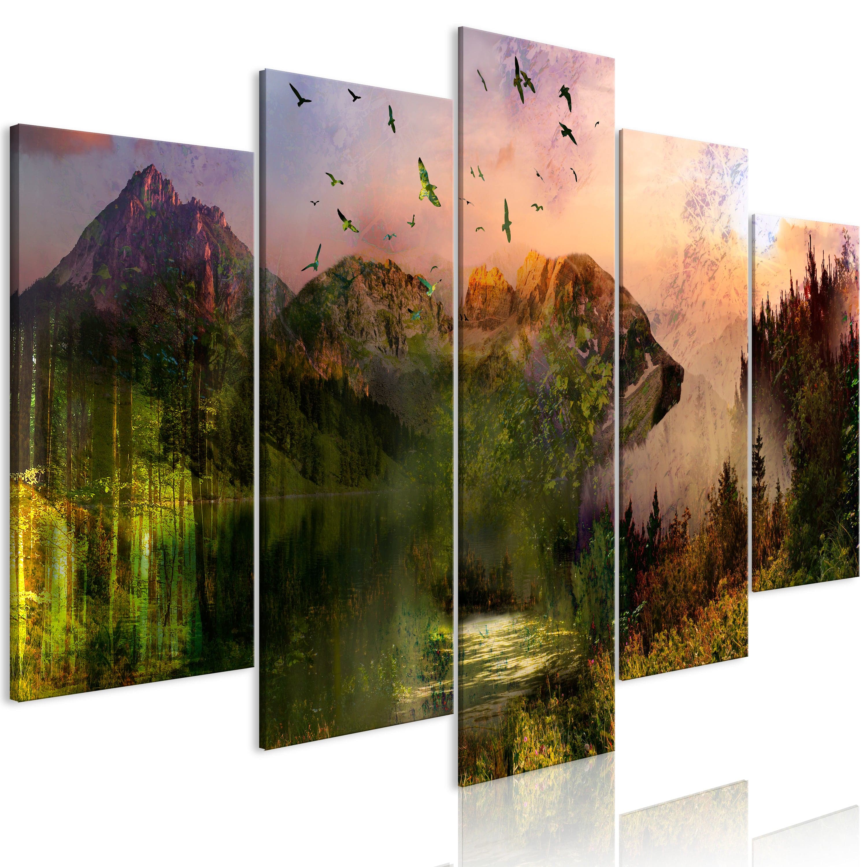 Glezna - Bear in the Mountain (5 Parts) Wide Home Trends