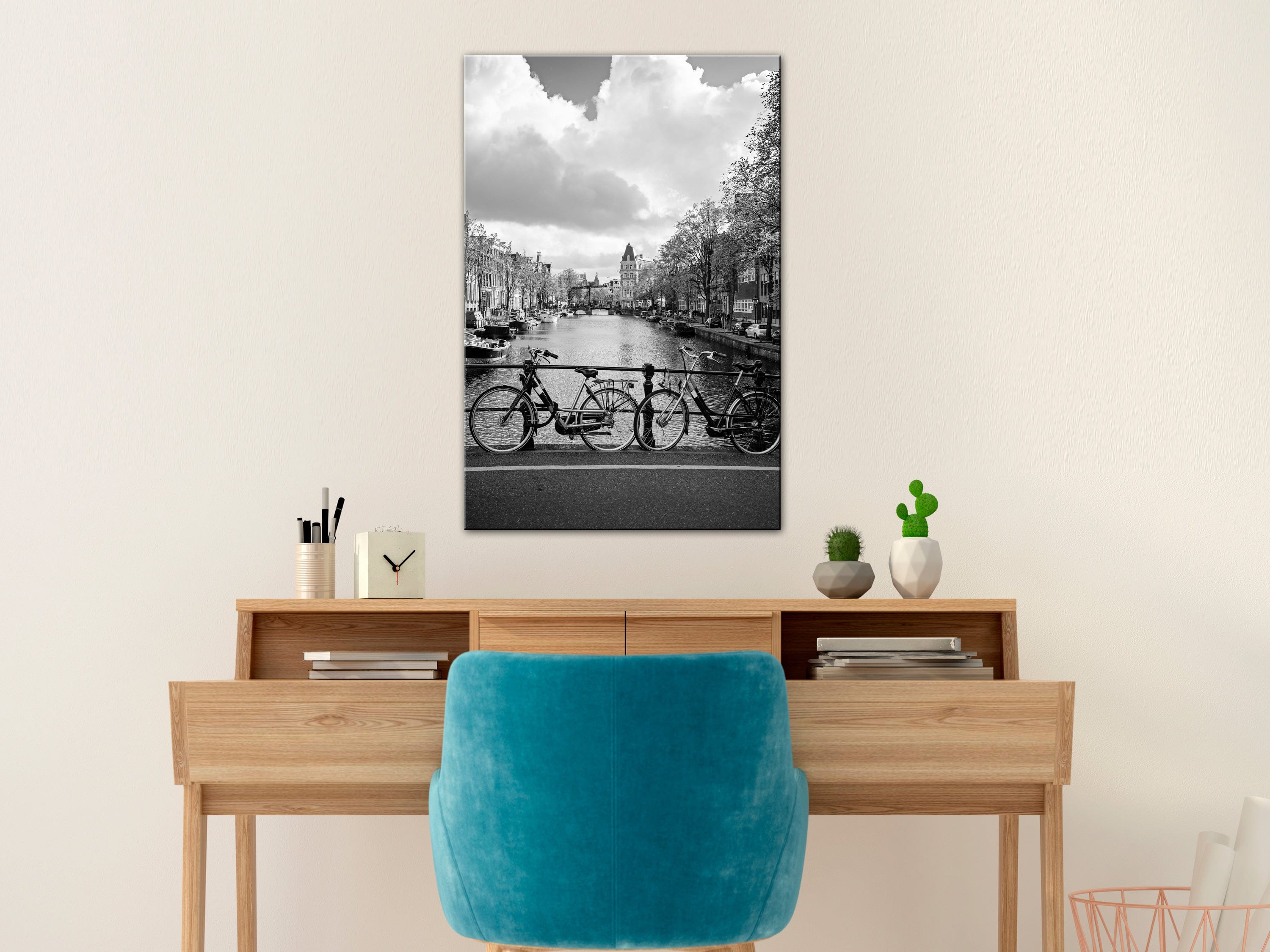 Glezna - Bikes On Bridge (1 Part) Vertical Home Trends