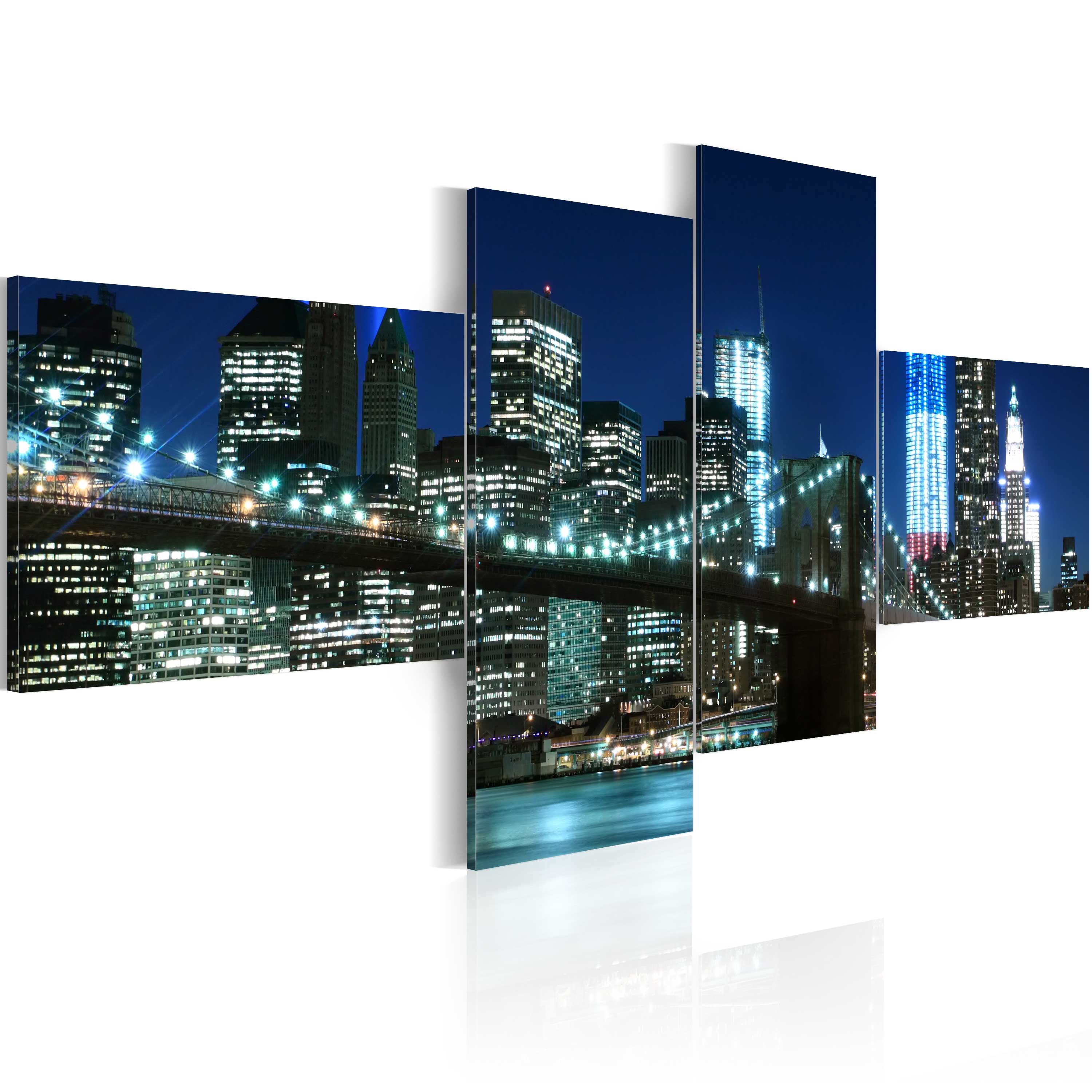 Glezna - Brooklyn Bridge illuminated at night Home Trends